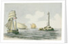 A Dutch Galliot, a Spanish felucca, a French Chasse-maree off the Eddystone lighthouse by Henry Studdy
