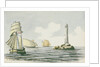 A Dutch Galliot, a Spanish felucca, a French Chasse-maree off the Eddystone lighthouse by Henry Studdy