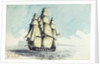 A brig of war on the starboard tack off the Lizard by Henry Studdy