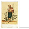 A moor from Algiers smoking a pipe with a view out to sea behind by Puvis Lasvalle