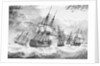 Five men-of-war in a breeze by D. Tandy