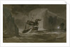 The Erebus passing through the chain of bergs, 13 March 1842 by J.E. Davis