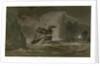 The Erebus passing through the chain of bergs, 13 March 1842 by J.E. Davis