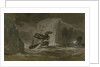 The Erebus passing through the chain of bergs, 13 March 1842 by J.E. Davis