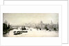 Below London Bridge, Hay's Wharf and the Monument by William Lionel Wyllie