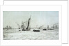 Barges and other craft on the River Thames? by William Lionel Wyllie