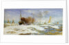 Barges and sea by William Lionel Wyllie