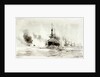 Study of the Battle of Jutland, 31st May 1916: HMS 'Lion' leading battle-cruisers past the wreck of 'Invincible', about 18.40 by William Lionel Wyllie