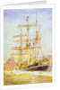 'Discovery' bending sails by William Lionel Wyllie