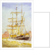 'Discovery' bending sails by William Lionel Wyllie