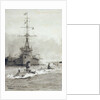 Submarines passing Dreadnought by William Lionel Wyllie