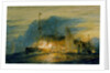 Rear Admiral Cradock's flagship, HMS 'Good Hope' (1901), on fire before blowing up at the battle of Coronel, 1 November 1914 by William Lionel Wyllie