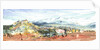 View of a Town on a Hill with Snow-capped Mountains Beyond by William Lionel Wyllie