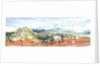 View of a Town on a Hill with Snow-capped Mountains Beyond by William Lionel Wyllie