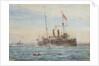 HMS 'Bonaventure' and submarines by William Lionel Wyllie