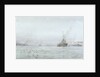 The interned German High Seas Fleet at Scapa Flow, with HMS 'Carlisle' and 'Blonde' by William Lionel Wyllie