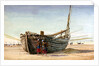 A Fishing Boat from St Valery-sur-Somme at Berck-sur-Mer by William Lionel Wyllie