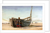 A Fishing Boat from St Valery-sur-Somme at Berck-sur-Mer by William Lionel Wyllie