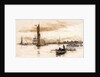 Greenwich with barges and other craft. by William Lionel Wyllie