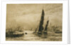 Barge and other craft on the River by William Lionel Wyllie