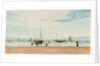 Fishing boats near a beach by William Lionel Wyllie