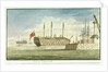 View of Portsmouth with a moored naval hulk by Edward Bamfylde Eagles