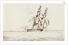 Bow view of the 'Waterwitch' upon the starboard tack by Edward Bamfylde Eagles