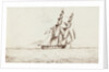 Bow view of the 'Waterwitch' upon the starboard tack by Edward Bamfylde Eagles
