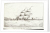 Sailing vessels at sea by Edward Bamfylde Eagles