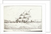 Sailing vessels at sea by Edward Bamfylde Eagles