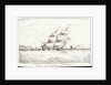 Sailing vessels at sea by Edward Bamfylde Eagles