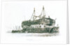 Prison-ship in Portsmouth Harbour with the convicts going on board by Edward William Cooke