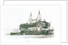 Prison-ship in Portsmouth Harbour with the convicts going on board by Edward William Cooke
