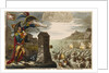Destruction of the French Gun-Boats - or - Little Boney & his Friend Talley in high Glee by James Gillray