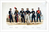 Marines: Commissaire de Marine. Artillerie de Marine (Lieutenant). Equipages de Ligne (Matelot and Quartier-Maitre). Ecole Navale. Gendarmerie Coloniale by de Villain