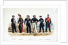 Marines: Commissaire de Marine. Artillerie de Marine (Lieutenant). Equipages de Ligne (Matelot and Quartier-Maitre). Ecole Navale. Gendarmerie Coloniale by de Villain