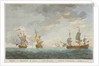 Taking of the 'Marquese de Antin' and 'Louis Erasme' by the Prince Frederick and Duke privateers by Charles Brooking