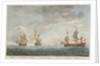Taking of the 'Marquese de Antin' and 'Louis Erasme' by the Prince Frederick and Duke privateers by Charles Brooking