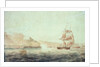 French batteries firing at the brig 'Childers' off Brest 1793 by unknown