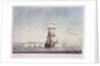 64-gun ship 'Dictator' (1783) engaging Danish gunboats, 26 June 1808 by N. Truslew