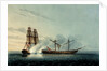 The Turkish frigate 'Badere Zaffer' striking to HMS 'Seahorse' by Robert Pollard