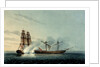 The Turkish frigate 'Badere Zaffer' striking to HMS 'Seahorse' by Robert Pollard