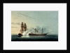 The Turkish frigate 'Badere Zaffer' striking to HMS 'Seahorse' by Robert Pollard