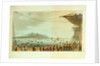 Isle of France No. 1. View from the deck of the Upton Castle transport of the British Army landing by R. Temple