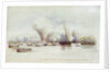 Gun boat Haughty & leading boats in Fatcham Creek 1st June 1857 just above Hyacinth Island by unknown