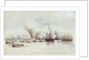 Gun boat Haughty & leading boats in Fatcham Creek 1st June 1857 just above Hyacinth Island by unknown
