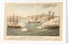 The naval combat in the Pacific, between HMS 'Shah' and 'Amethyst' and the Peruvian Rebel, Ironclad Turret Ram Huascar off Ilo, 29 May 1877 by H.M. Currie & Son