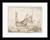 A herring buss catching a large fish by Hendrick Cornelisz Vroom