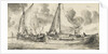 Study of a waterschip and a smalschip - fishing boats by Reinier Nooms