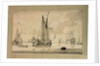 A Dutch yacht leaving the shore in a light air by Wigerus Vitringa